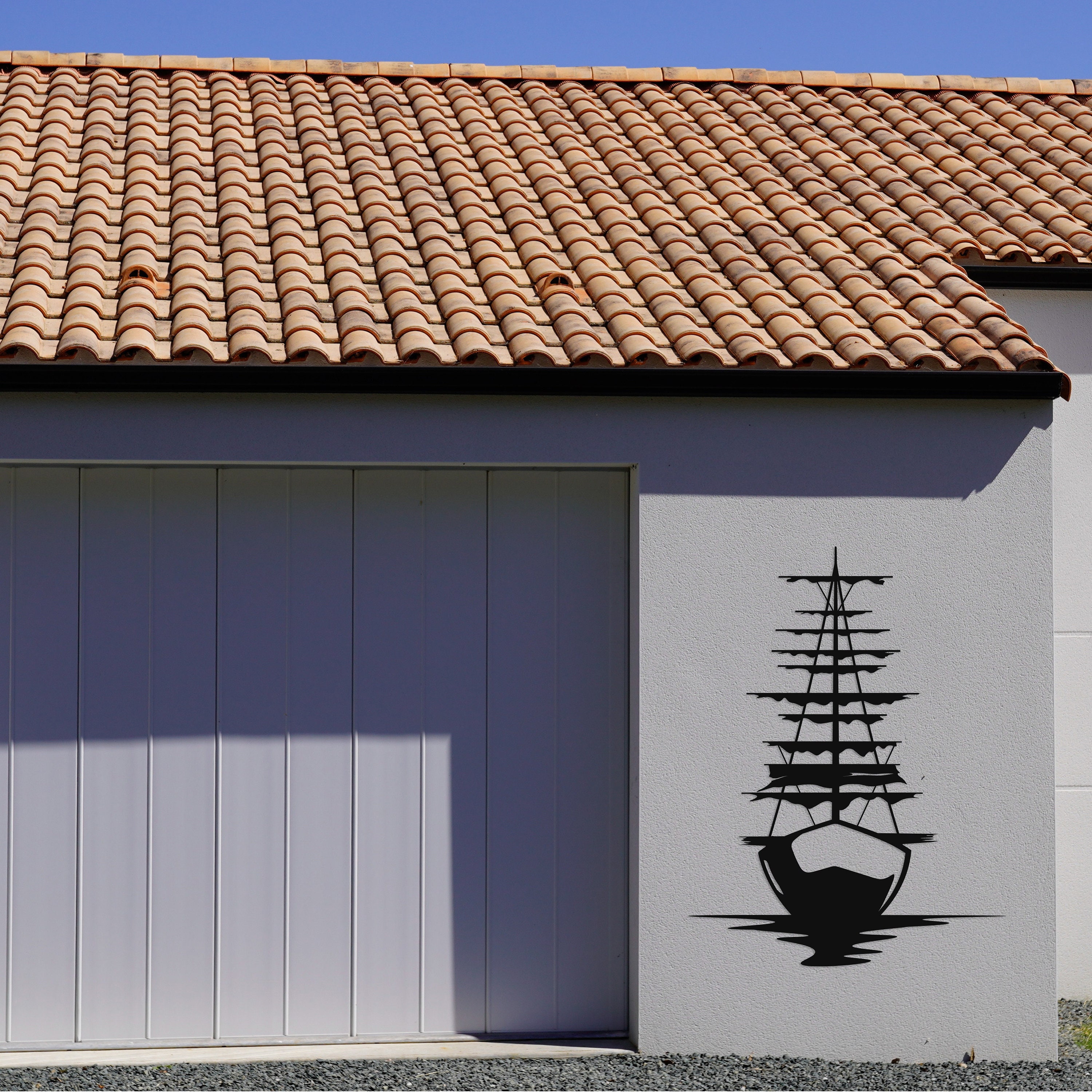 Ghost Sailboat Metal Wall Decor, Metal Pirate Ship Wall Decor, Gifts