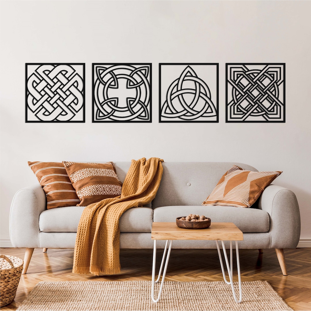 Celtic Rope Knot Metal Wall Art, Irish Wall Decor, Viking Home Decor