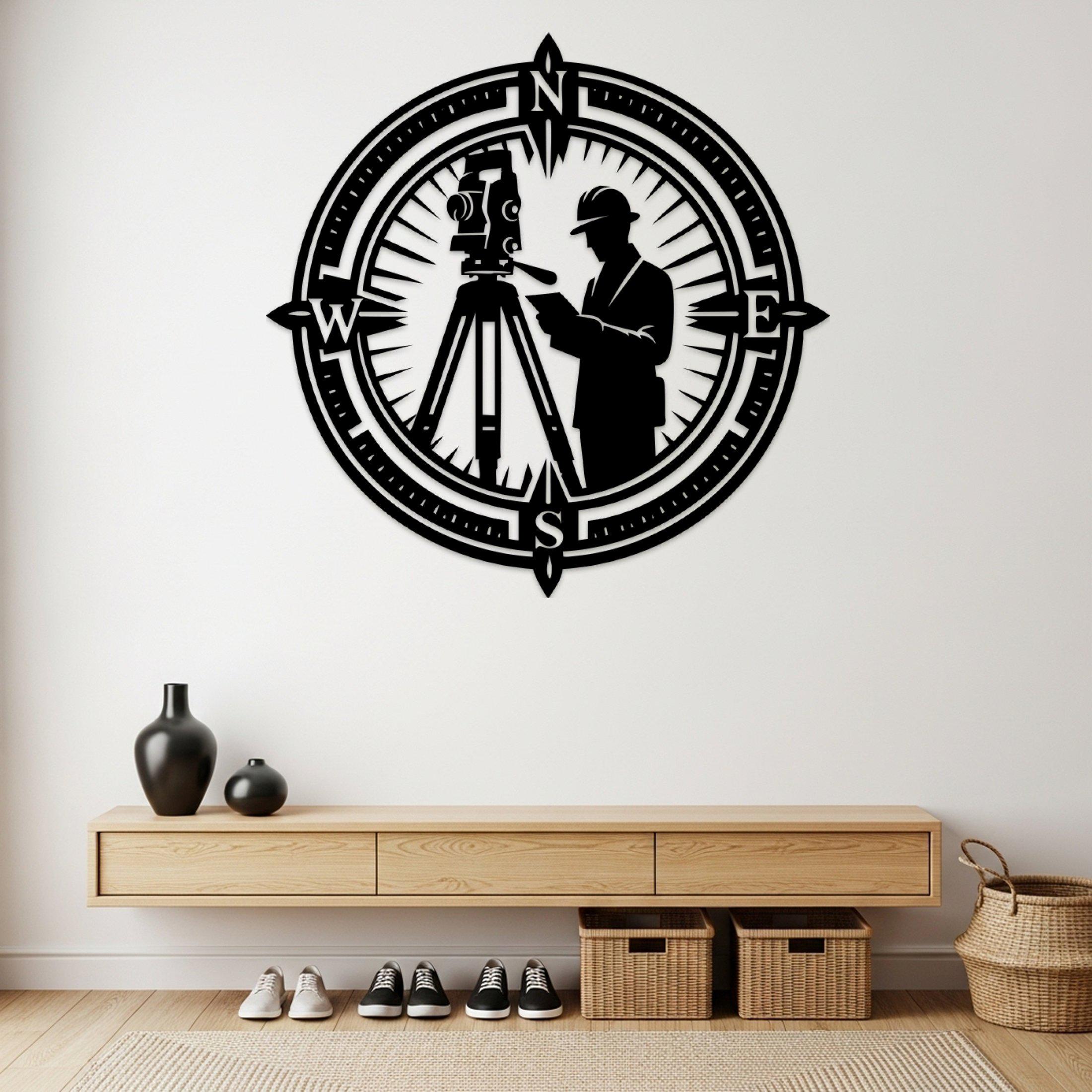 Survey Engineer Metal Wall Art, Construction Site Decor, Engineer ...