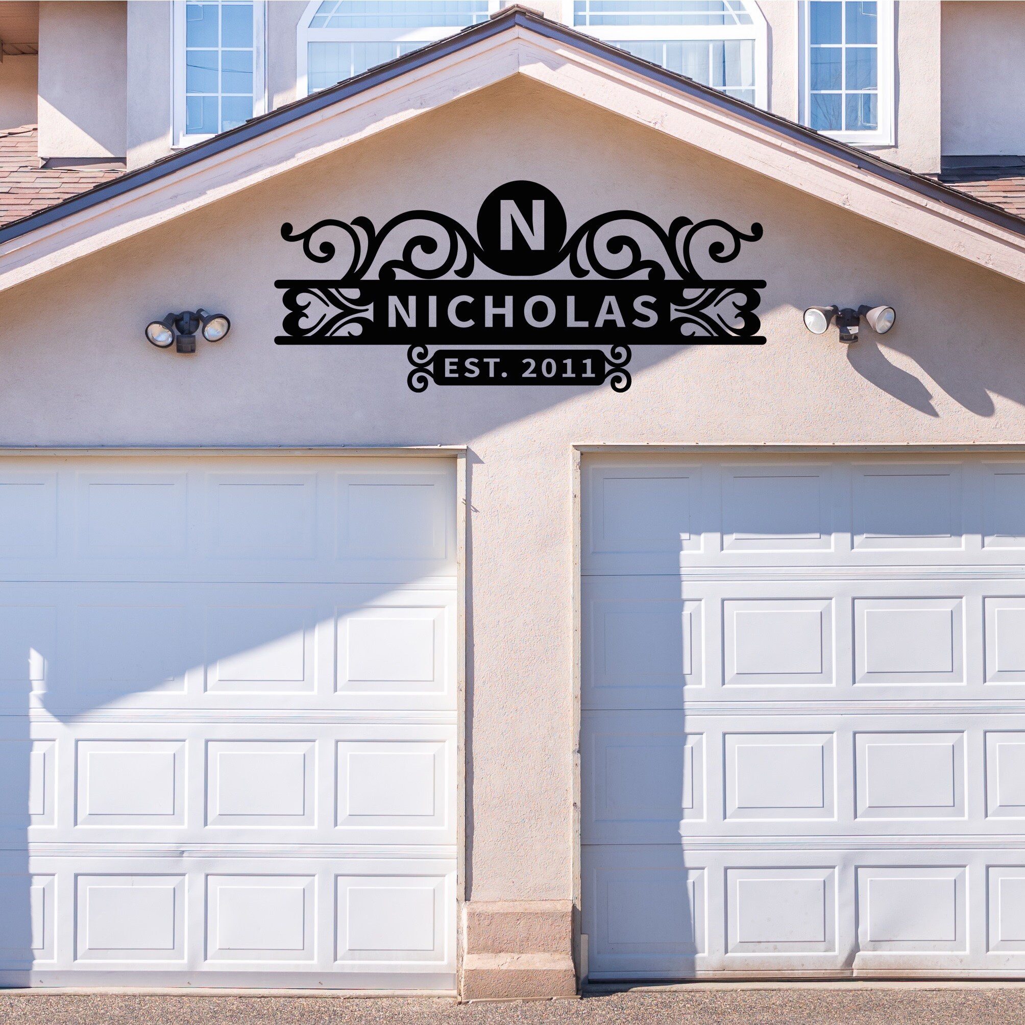 Name and Last Name Metal Sign Custom Door Decor With House - Etsy UK