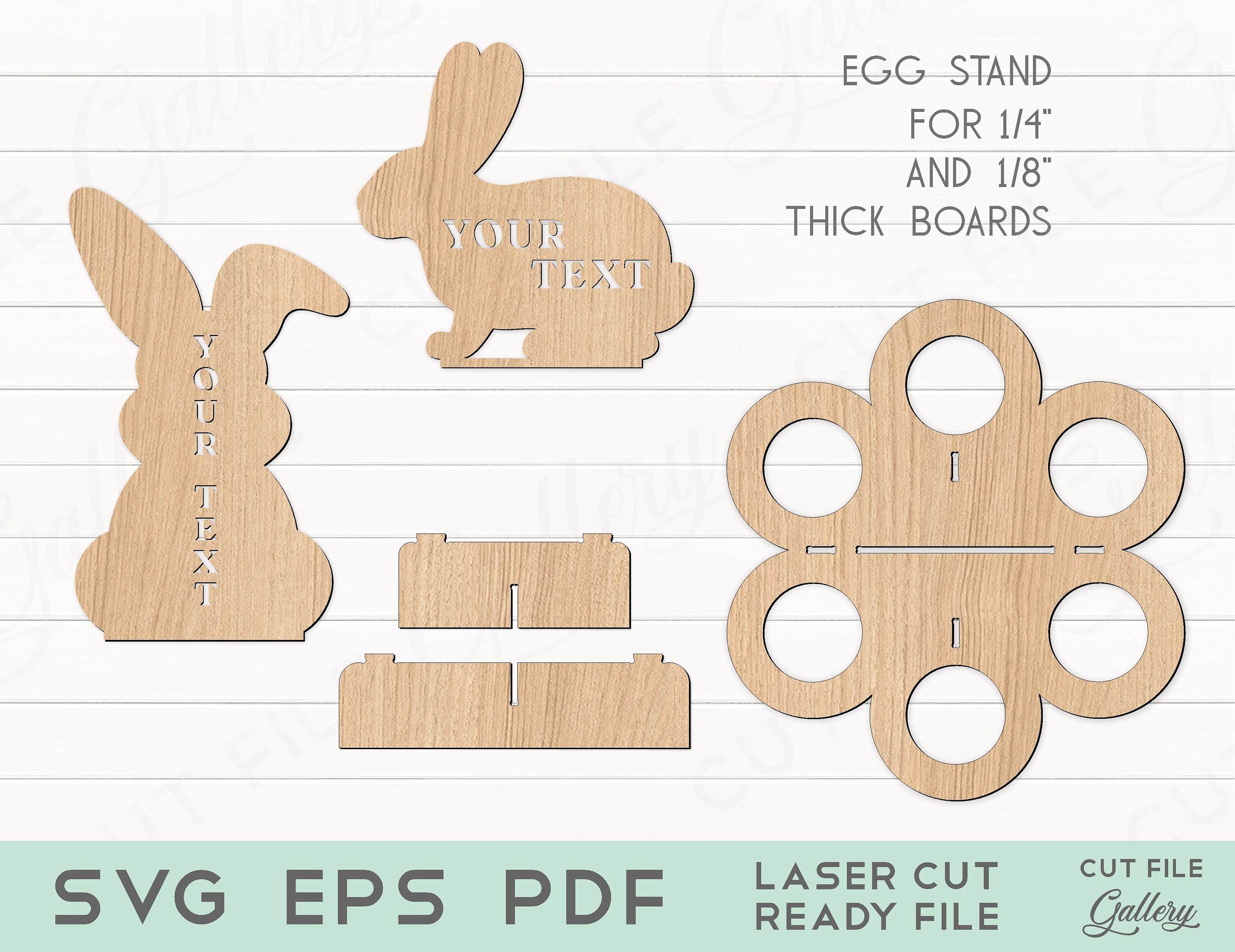 Easter Egg Holder Svg Laser Cut File Egg Stand Svg Easter Etsy