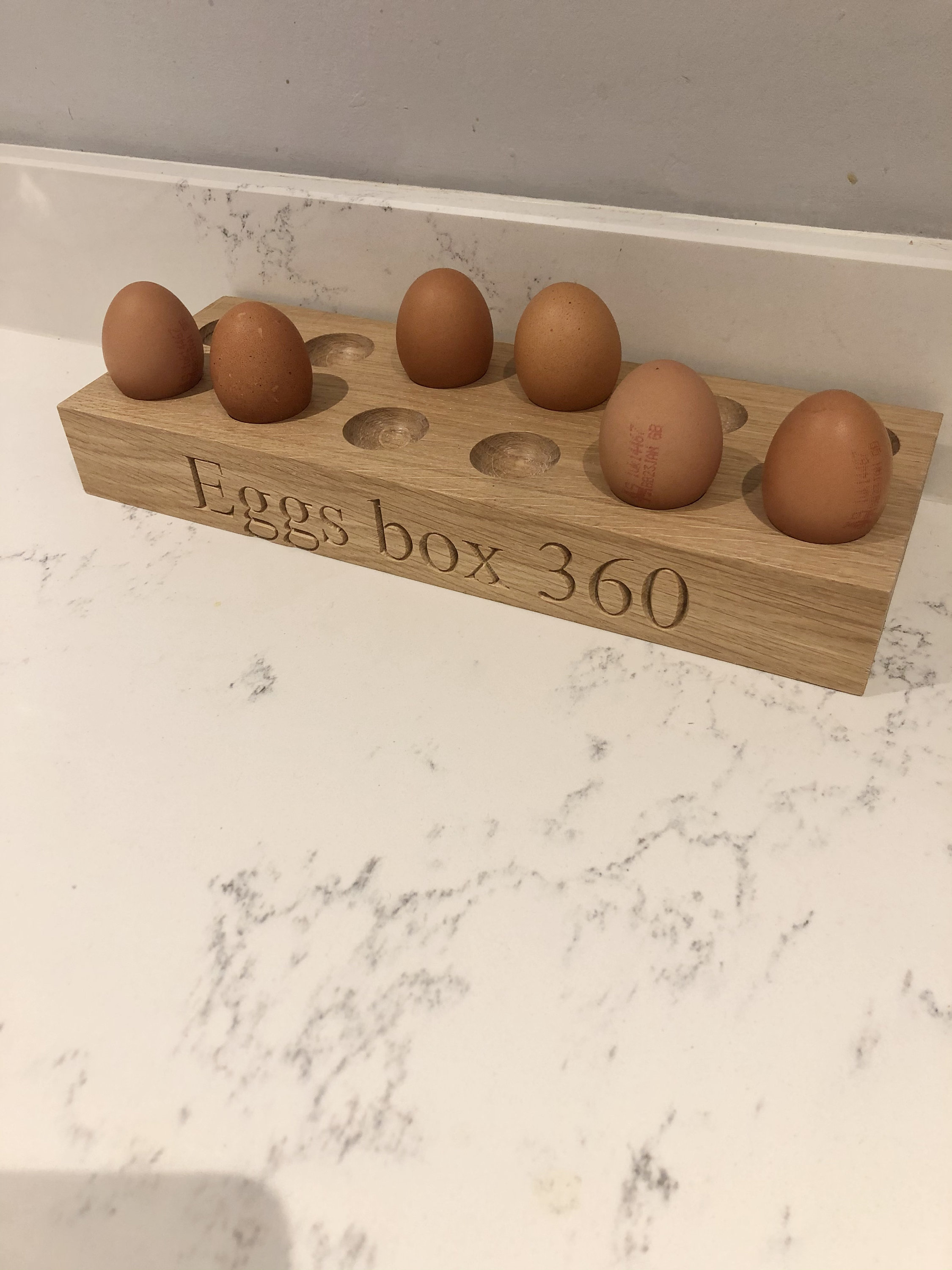 Personalised Solid Oak Wood Egg Holder / Egg Storage /kitchen Etsy UK