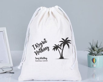 I Regret Nothing Bachelorette Party Favor Bags, Hangover Kit, Welcome Bag, Bride Shower Favor Bags, Hen Party Bags