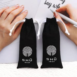 Made in the USA 3x4 inch Natural Cotton Muslin Drawstring Bags image 7