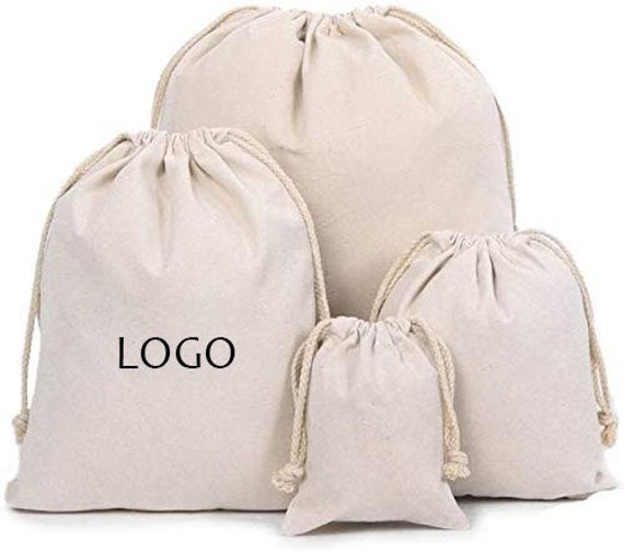 Set of 5 Sizes Cotton Breathable Dust-proof Drawstring Storage Pouch String Bag for Handbags Purses Shoes Eco Bag