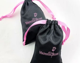 Set of 10/20/30/50 Custom logo Large white soft silk satin bags for shoes and clothing