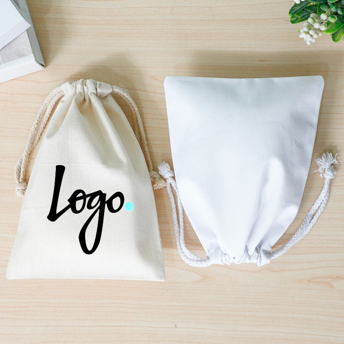 20/30/50 Eco Friendly Custom Jewelry Packaging Bag Cotton Etsy