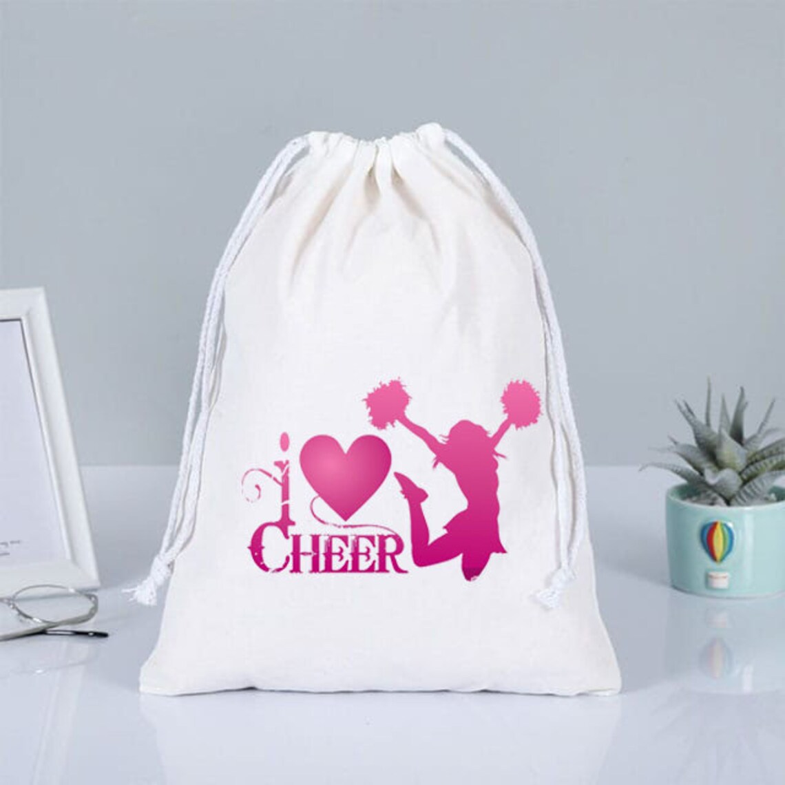 CHEER GIFT BAGS, Cotton Gift Bags, Fundraising Bags, Thank You Bags