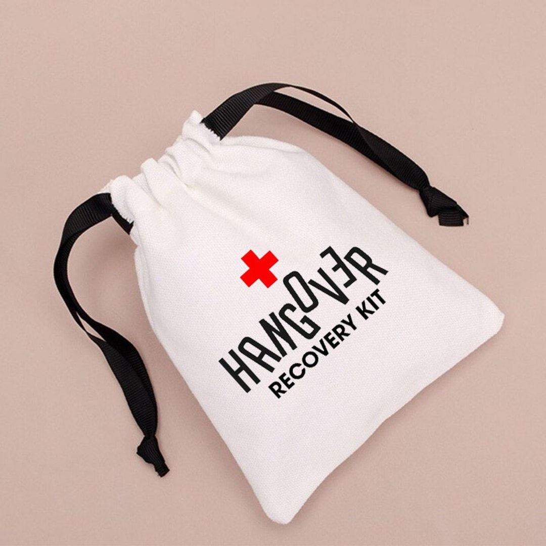Hangover Kit Bag Recovery Kit, Custom Vacation Favor People Can Use