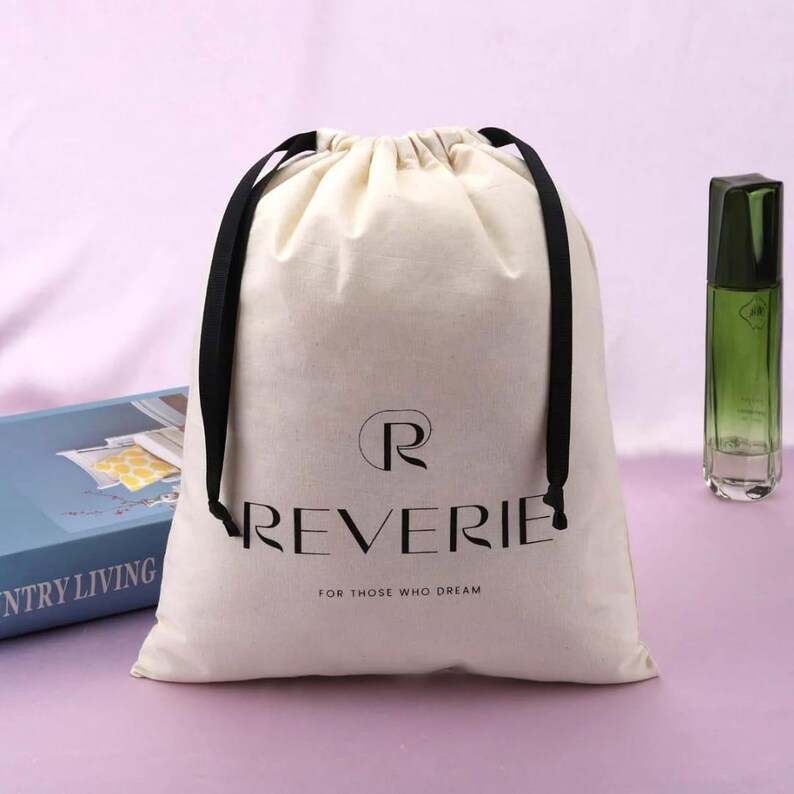 Made in the USA 3x4 inch Natural Cotton Muslin Drawstring Bags image 2