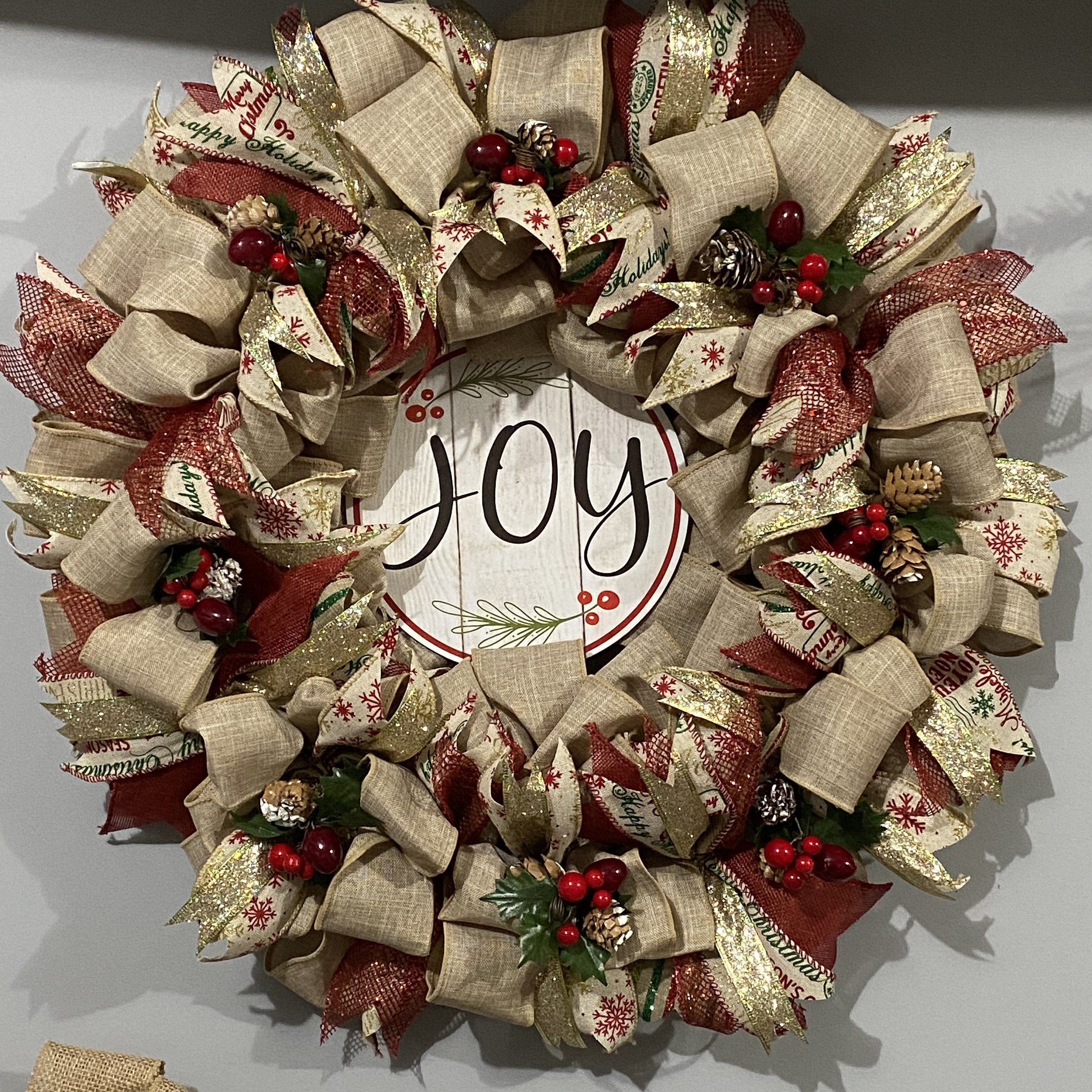 Joy Wreath Etsy