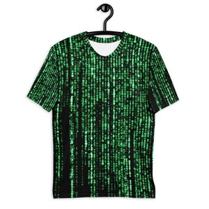 Matrix all over print Men&#39;s T-shirt | Keanu Reaves | fandom | gift for him