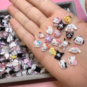 Sanrioed Hello Kitty Nail Charms kawaii Kuromi My Melody Cartoon