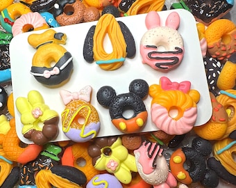 Disney donut mix /cabochon for DIY | Winnie the Pooh,Mickey mouse,Donald duck,Toy Story  decoden, DIY charms, kawaii food charms