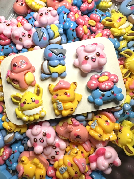 Pokémon Cartoon Mascot Charms/cabochon for DIY | Pikachu, Squirtle 