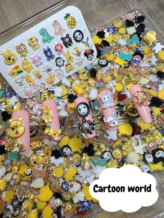 Cartoon mix | Nail charms/decor/DIY | random pcs nail art rhinestone flat back resin kawaii