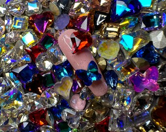 K9/glass nail charms rhinestones 3D nail art
