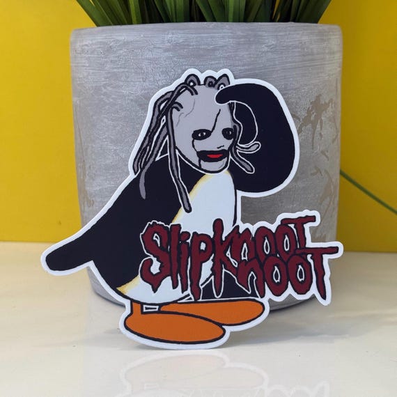 thumbnail image 2 of Slipknot Vinyl Sticker Decal – White Glossy, JDM Euro Stance, Car Truck Window Bumper Music Skull Theme 2 of 5