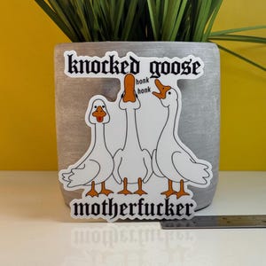 Knocked Loose Vinyl Pun Sticker / Knocked Goose