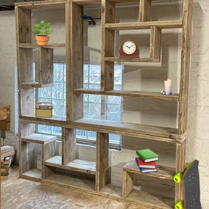 Uniquely designed Scaffold shelving or room dividers, made to order with reclaimed timber image 4