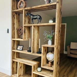 Uniquely designed Scaffold shelving or room dividers, made to order with reclaimed timber image 2