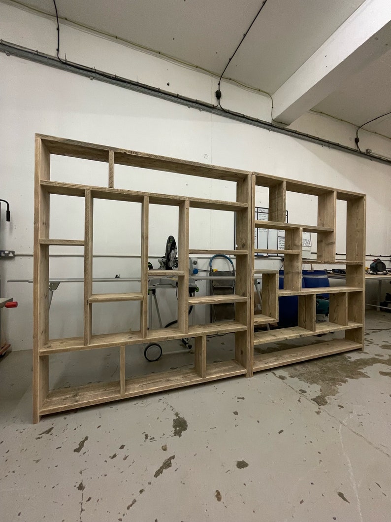 Uniquely designed Scaffold shelving or room dividers, made to order with reclaimed timber image 10