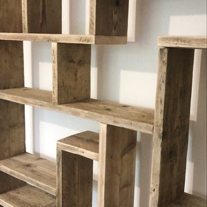 Uniquely designed Scaffold shelving or room dividers, made to order with reclaimed timber image 7