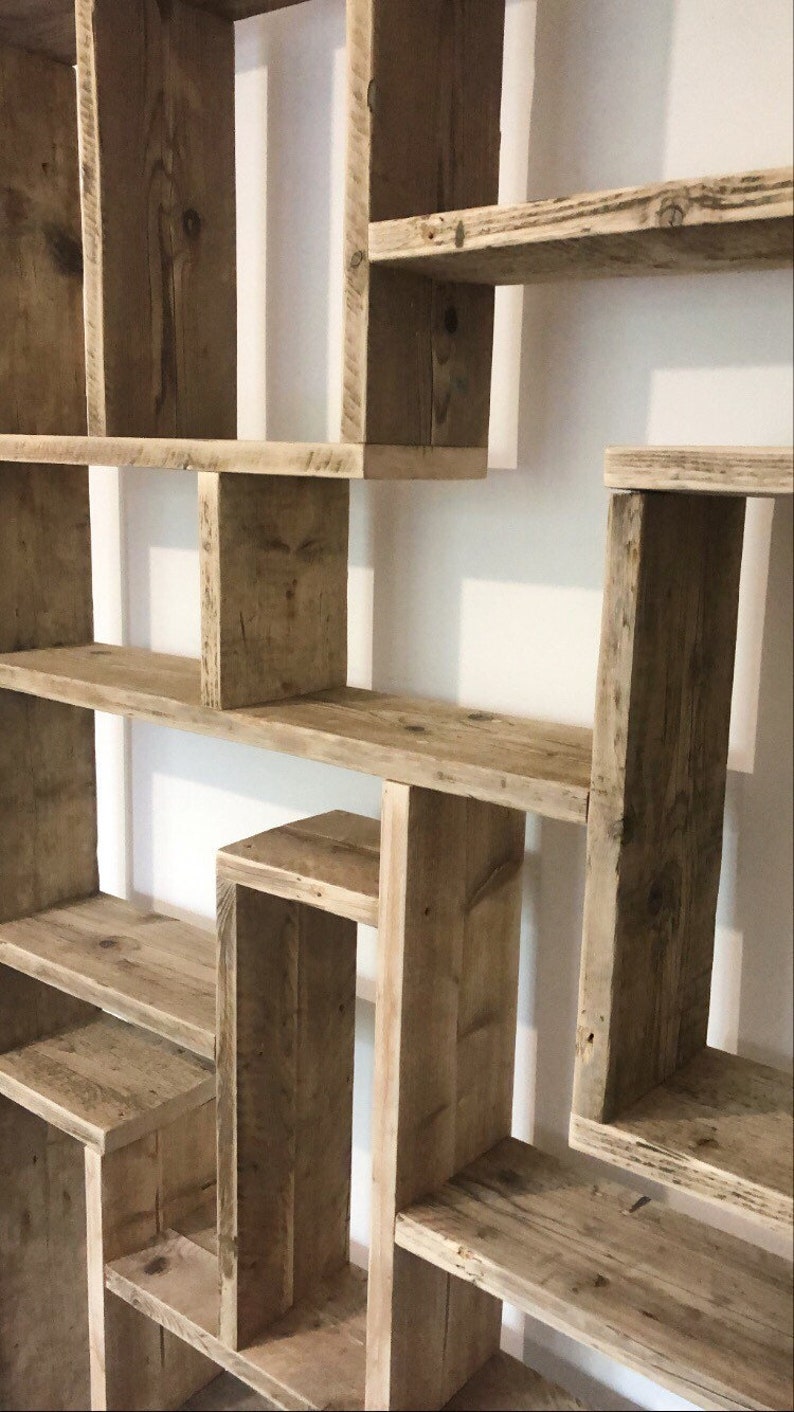 Uniquely designed Scaffold shelving or room dividers, made to order with reclaimed timber image 7