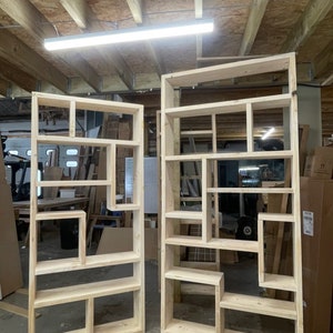 Uniquely designed Scaffold shelving or room dividers, made to order with reclaimed timber image 3