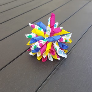 Paint Splatter Bow, Korker Hair Bow, School bow for girls, Art Party Bow
