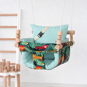 Baby Swing, Fast Shipping, Handmade Swing, İndoor Swing, Garden Swing, Fabric, Toddler swing, Highchair Swing Outdoor Swing, Gift for Baby