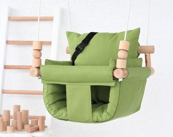 Baby Swing, Fast Shipping, Handmade Swing,Confortable Swing, Wooden Swing, Kids Room Swing, Nursery Swing ,Kids Swing, Highchair, Swing