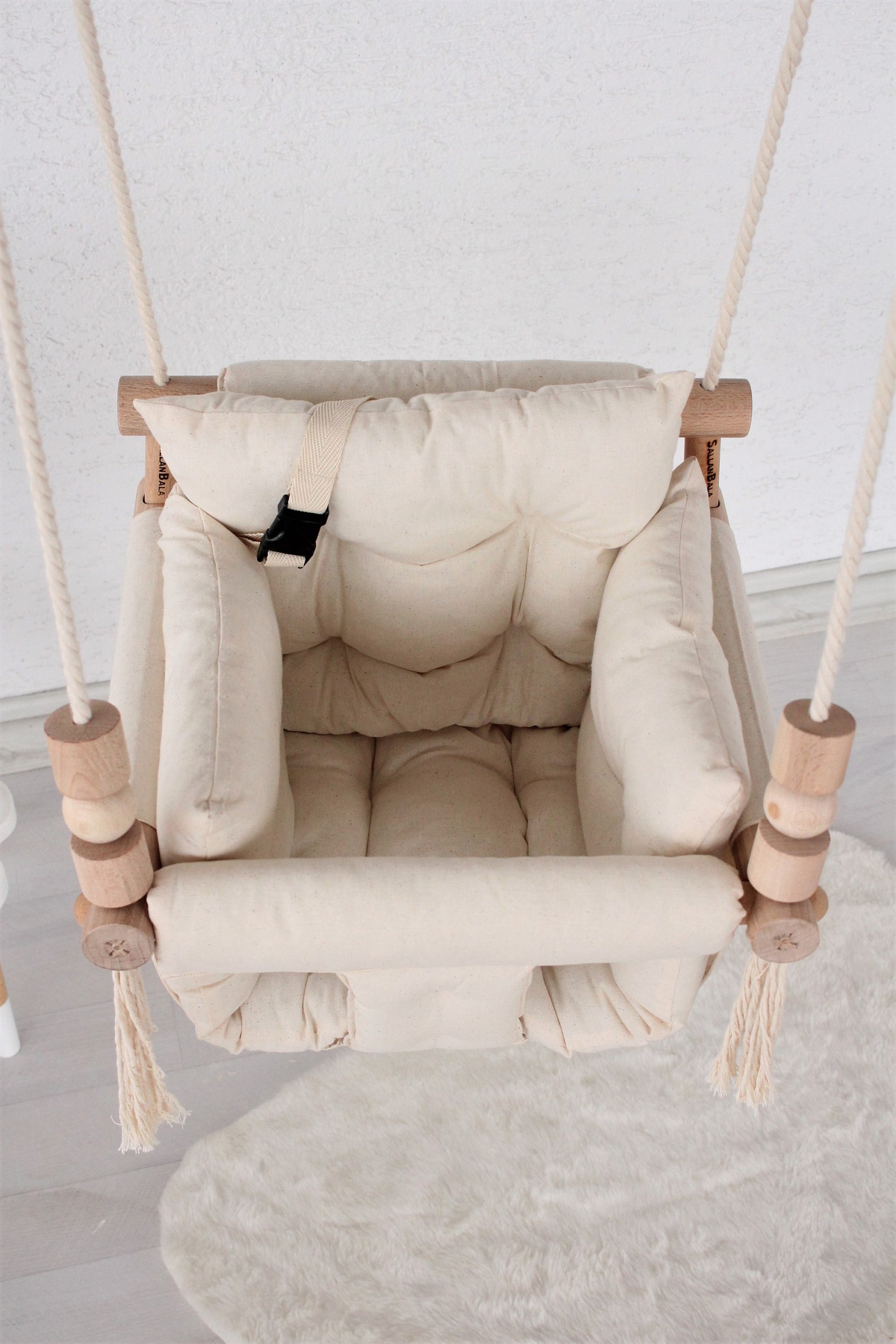 Baby Swing Cotton Canvas Swing Quilted Indoor Swing Garden Etsy