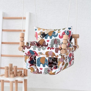 Baby Swing, Hammock, Handmade Swing, İndoor Swing, Outdoor Swing, Wooden Swing, Fabric, Boho Swing, Toddler swing, Highchair Swing