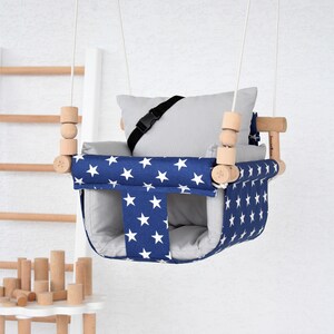 Baby Swing, Fast Shipping, Handmade Swing, Garden Swing,  Fabric, Toddler Swing, Highchair Swing, Pillows, Organic