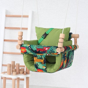 Babyschaukel, bestes Geschenk für Kinder, schnelle Lieferung, handgemachte Schaukel, Baby-Osterschaukel, Holzschaukel, bequeme Schaukel, Hochstuhlschaukel