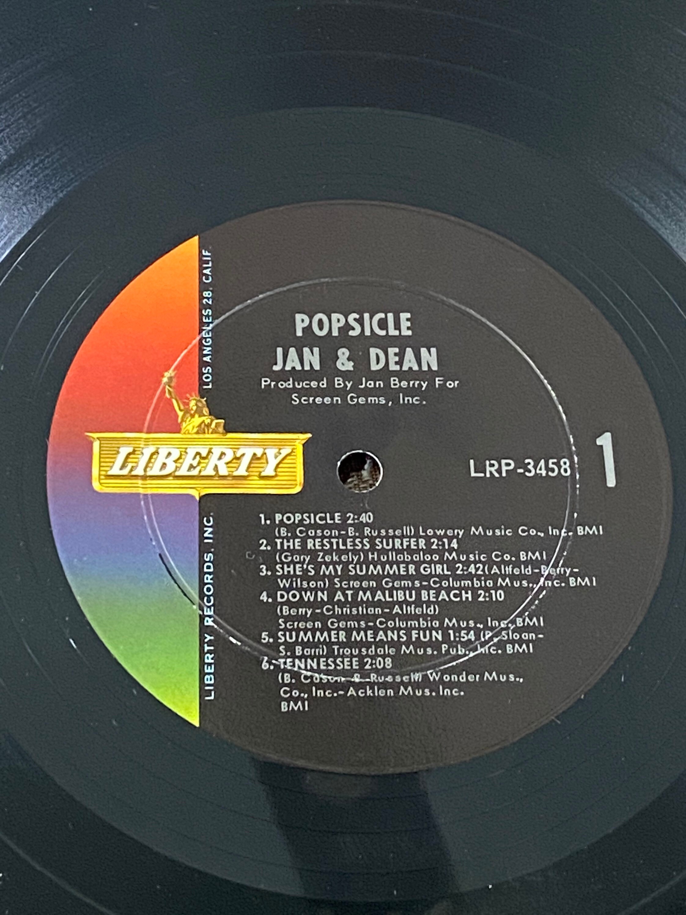 Vinyl JAN & DEAN Popsicle Lp Record Album Teen Surf Guitar Norwegian