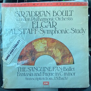 MFSL 2-501 Boult Falstaff Symphonic SEALED audiophile 2-LP factory set 1974 half speed mastered