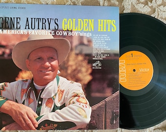 Vinyl Gene Autry golden hits 33 original RCA Living Stereo Lp classic Country 1962 album VG++ top copy 1s/1s stampers America’s cowboy