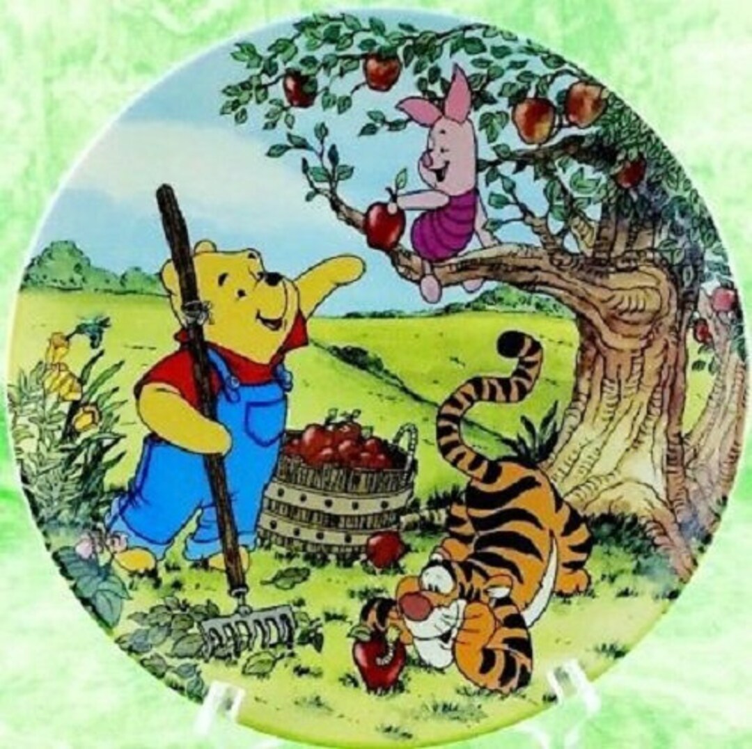 Vintage Disney Winnie the Pooh Collectable Plates fun in the 100 Acre Woods Collection 7 Items ...