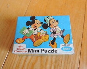 Vintage Disney Jaymar Inc. Collectable Mini Puzzle (3 - Items)