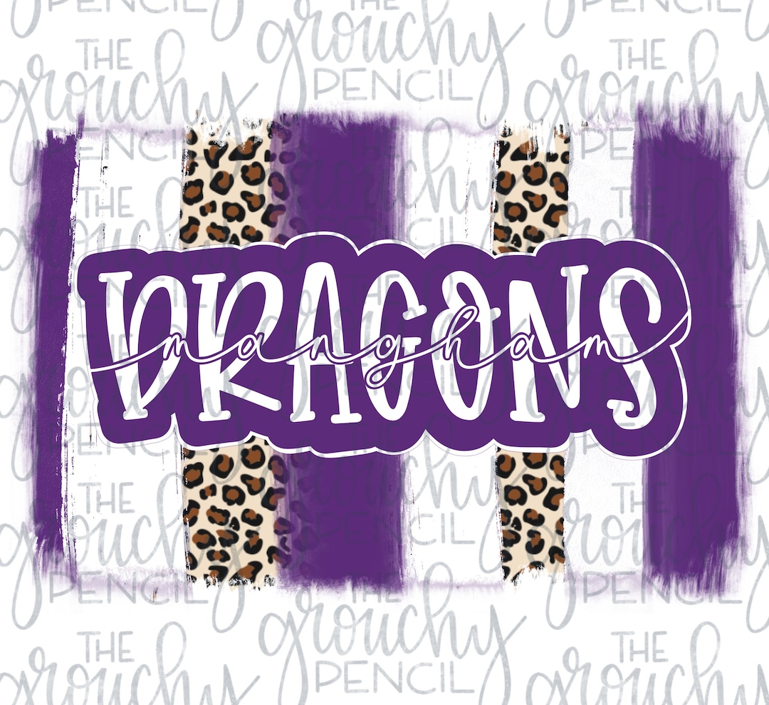 Mangham Dragons Baseball Softball Basketball Football Team Name Graphic