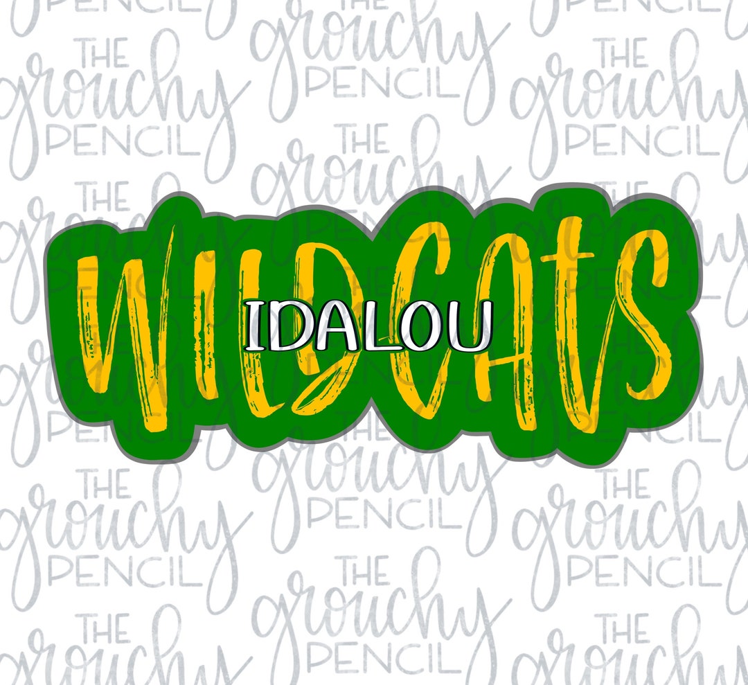 Idalou Wildcats Baseball Softball Basketball Football Team Name Graphic