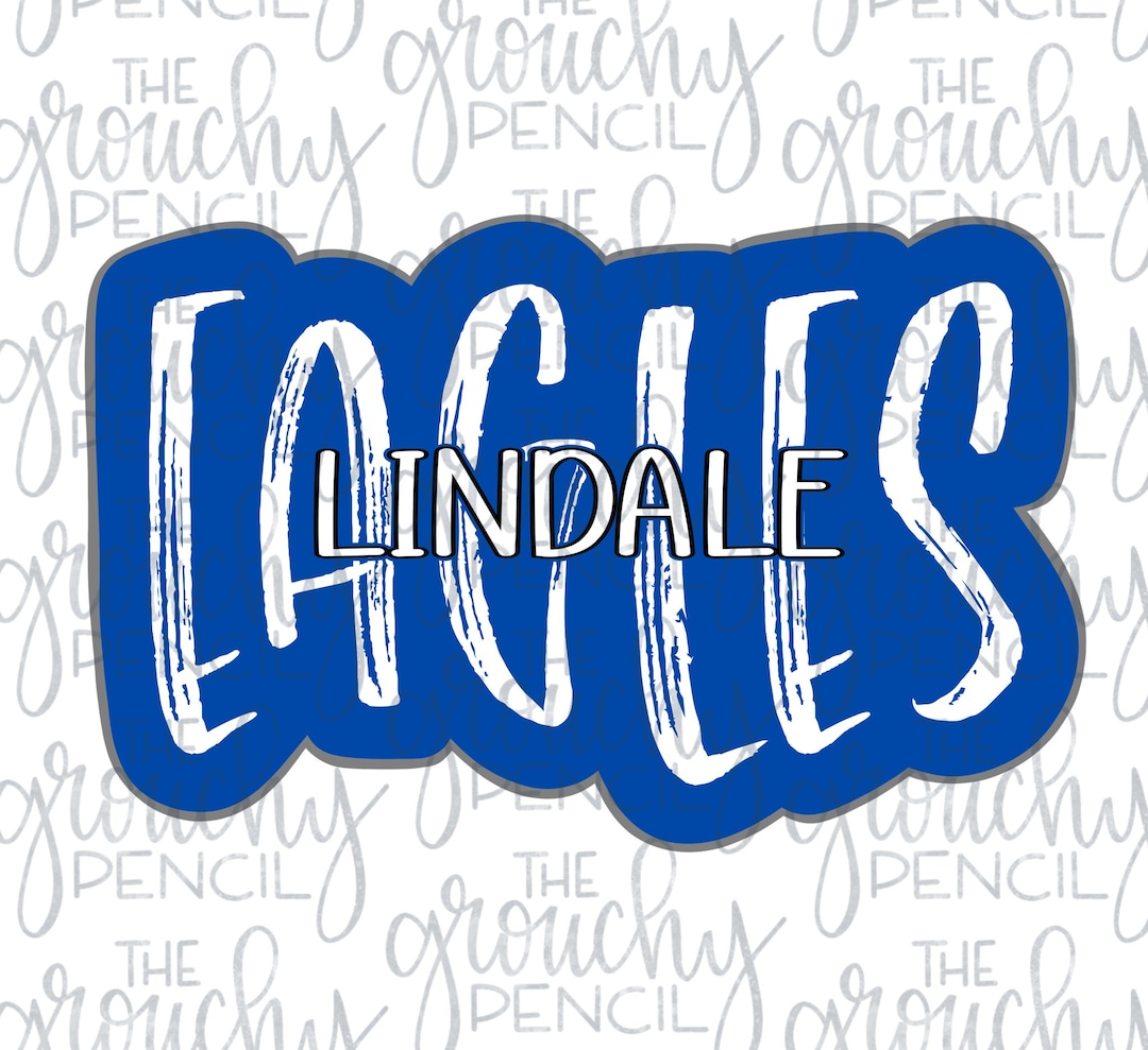 Lindale Eagles Baseball Softball Basketball Football Team Name Graphic