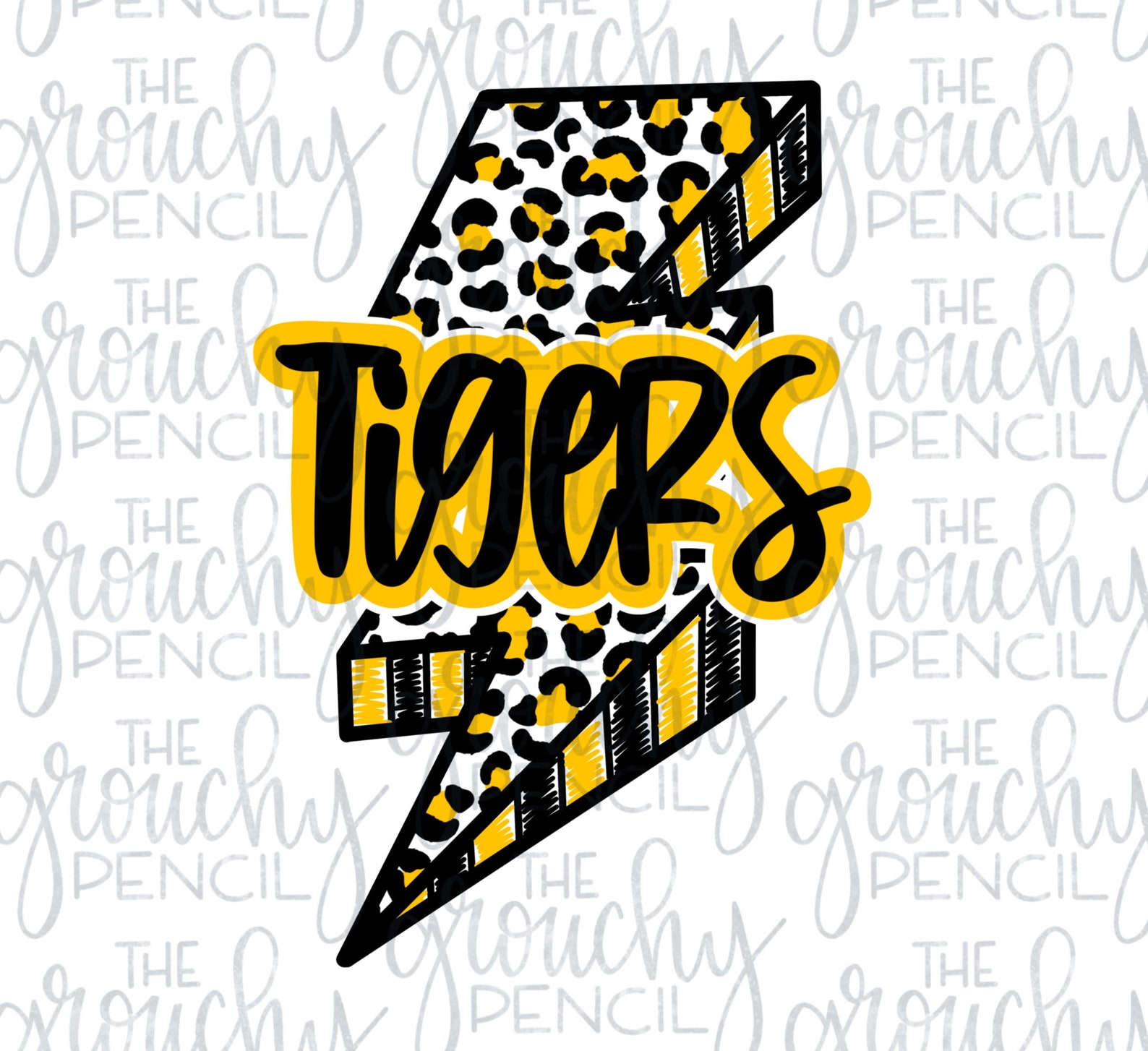 Tigers Lightning Bolt Mascot Baseball Softball Basketball Etsy