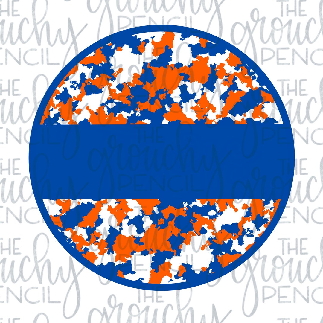 Blue and Orange Camo Background PNG File for Sublimation, Digital