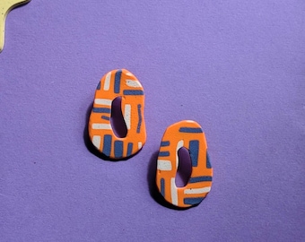 Colorful earrings | Polymer clay | Gift for her | Minimalist jewelry | Handmade jewelry