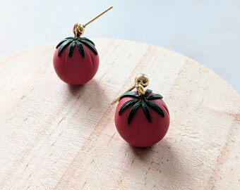 Tomato Earrings | Handmade earrings | Fruit earrings | Funny earrings