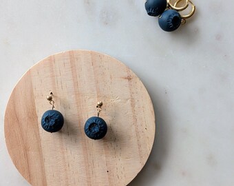 Blueberry Earrings | Handmade earrings | Fruit earrings | Funny earrings
