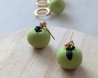 Apple Earrings | Handmade earrings | Fruit earrings | Funny earrings